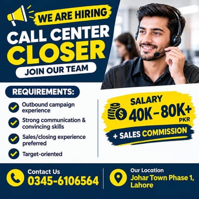 Call Center Closer Required