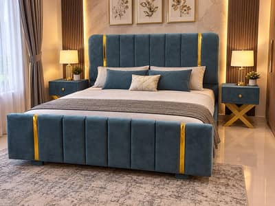 New bed with side table