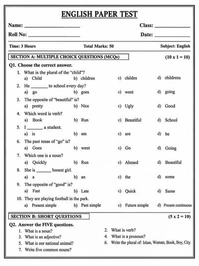 Exam Paper Typing & Full Formatting Service