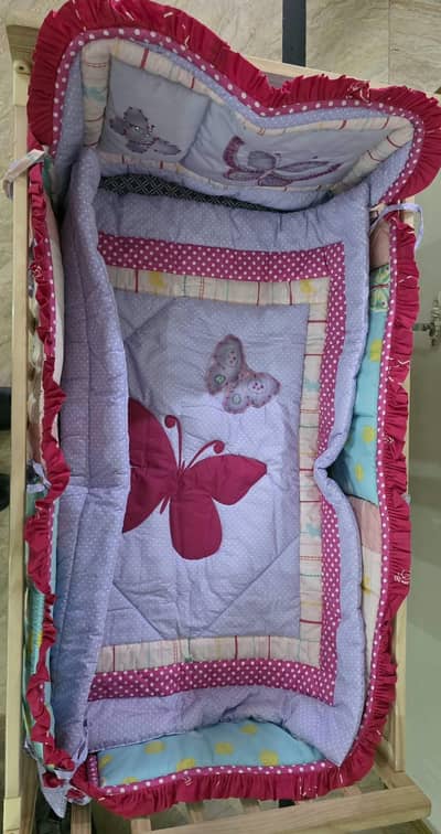 Baby Cot with complete bedding