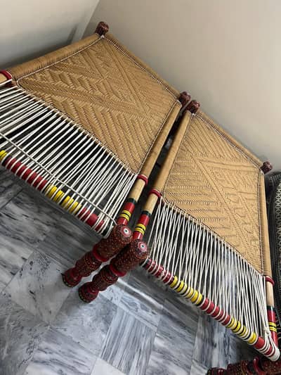 charpai set/ jahaez charpai set/ cot/ bed/ sillanwali charpai set