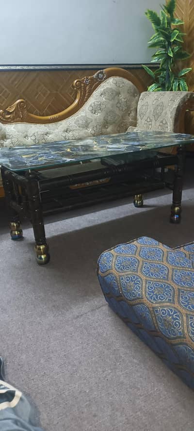 4/2 feet double glass tabel
