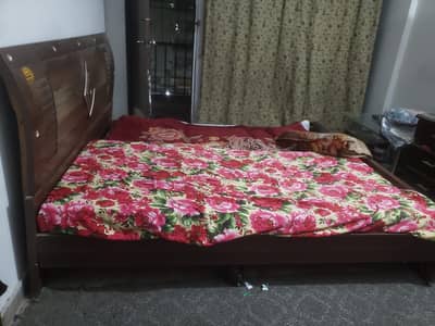 Double bed with good wood.