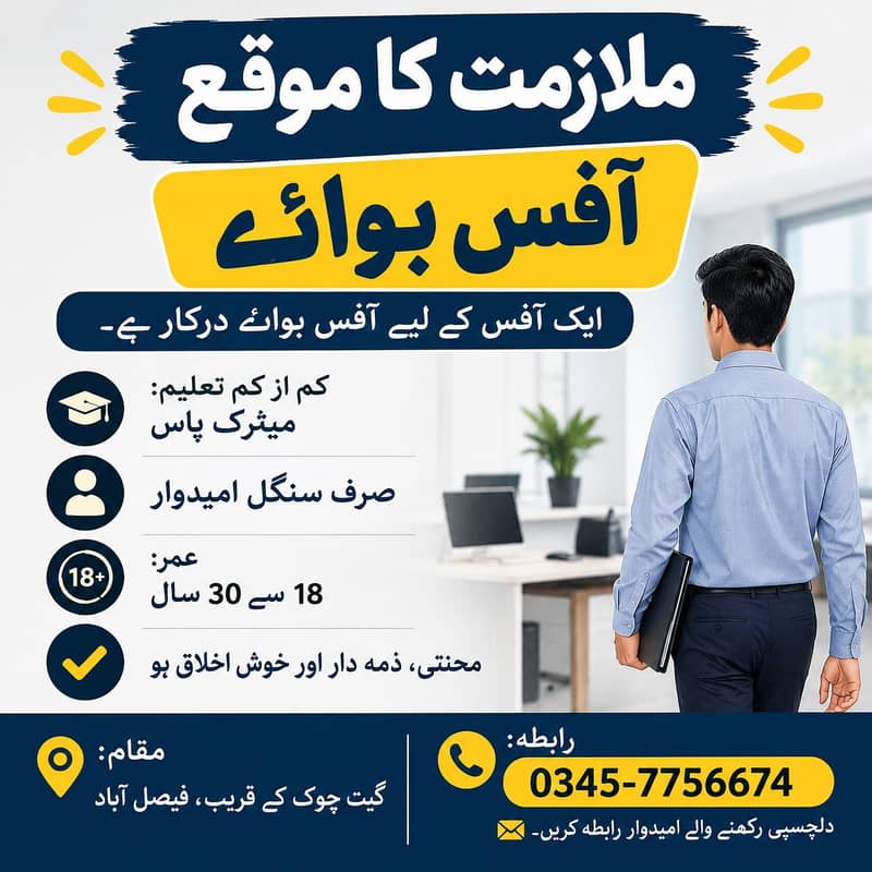 ملازمت کا موقع – آفس بوائے 0
