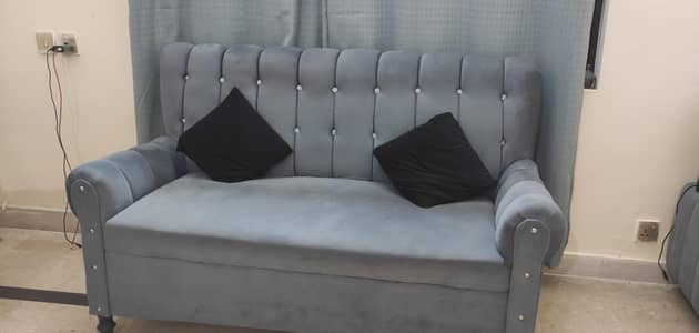 4 seater velvet sofa ash gray