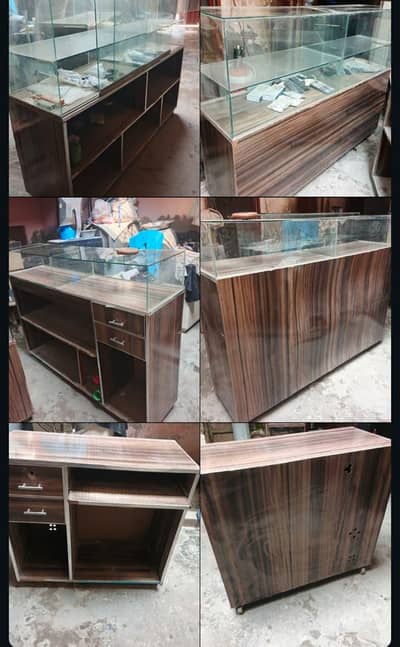 2 conter glass frame or 1 computer table for using mobile and another