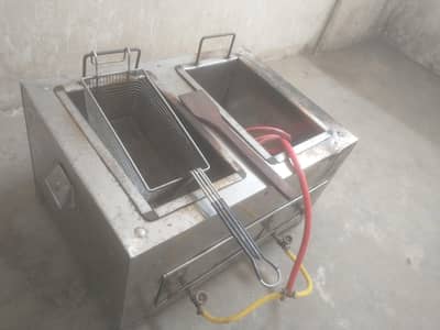 Fryer steel ss body 16 16 liter 1 basket
