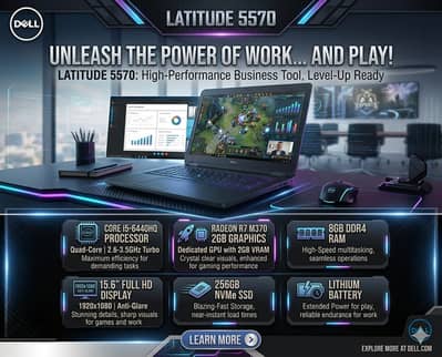 Dell Latitude 5570 (i5 6th HQ 8GB 256 Nvme 15.6 inch 1080 2GB Radeon)