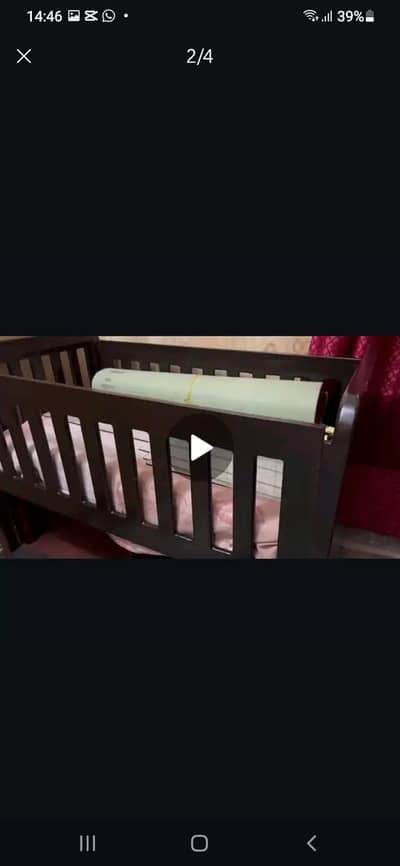 new wood baby cot with draws