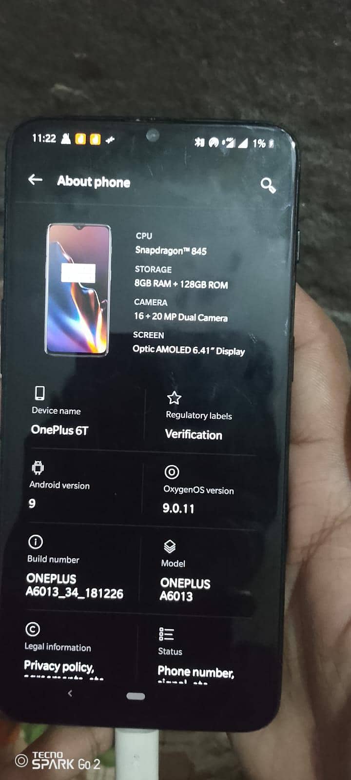 One Plus 6T 2