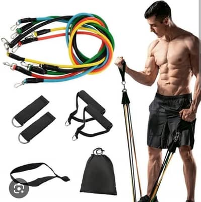 11 pcs Resistance Bands Set with a carry bag