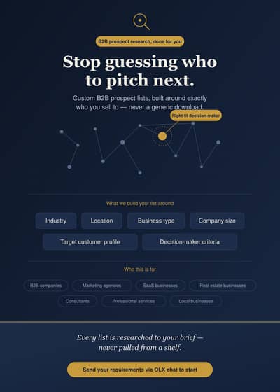 B2B Lead Generation & Prospect Research Service