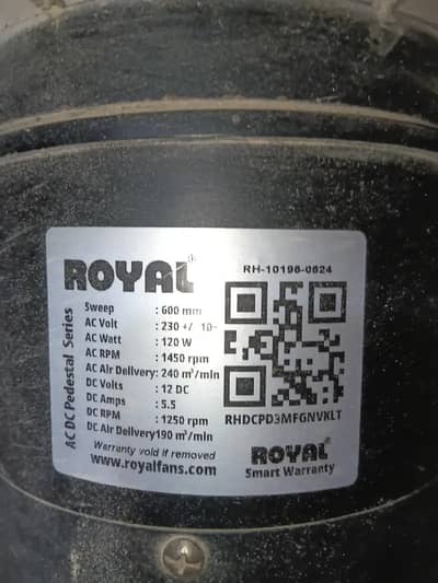 Royal Pedestal AC/DC Fan