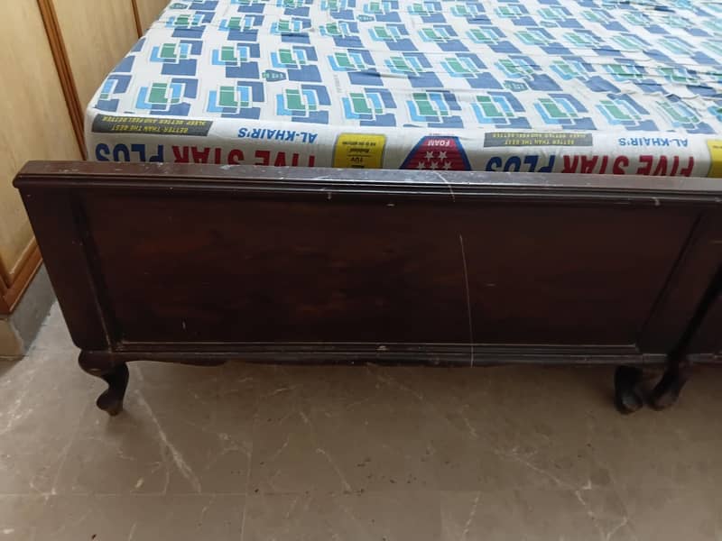 2 single bed wooden solid 1