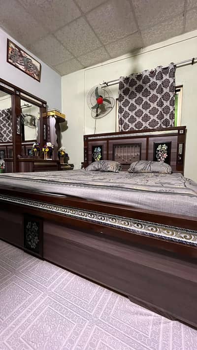 Complete Bedroom Furniture Set – Bed, Wardrobe & Dressing Table