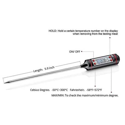 TP101 DIGITAL FOOD & LIQUIDS THERMOMETER