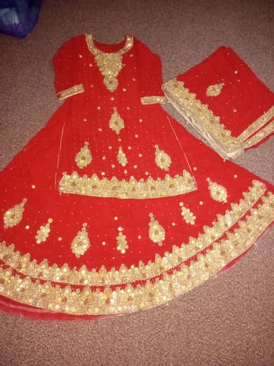 Red bridal dress
