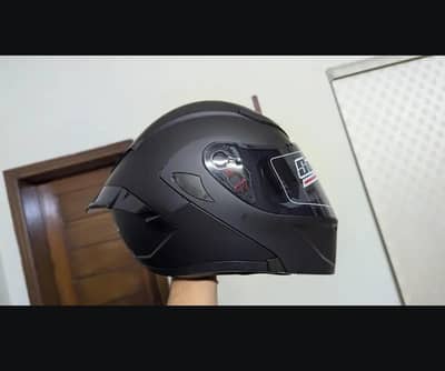 super air 902 Matt Black Flip Up DOT Certified Racing Helmet