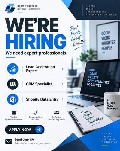 We need Experts Lead Gen, CRM, and Shopify Data Entry Person