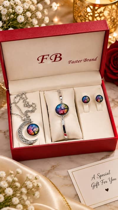women stainless steel pendent jewllery set