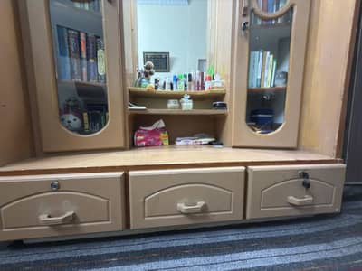 Original Diyar wood dresser and book case.