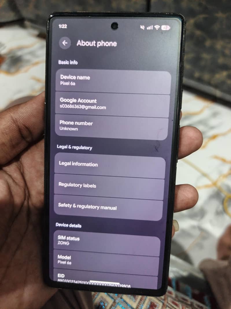 Google pixel 6a PTA approved 5