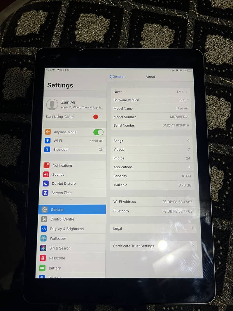 Ipad air 1