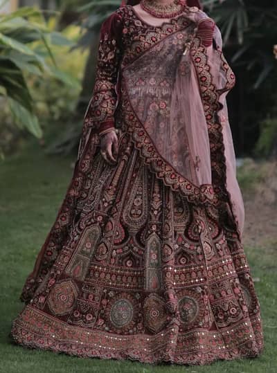 Luxury Bridal Lehenga | Heavy Embroidered Pakistani Wedding Dress