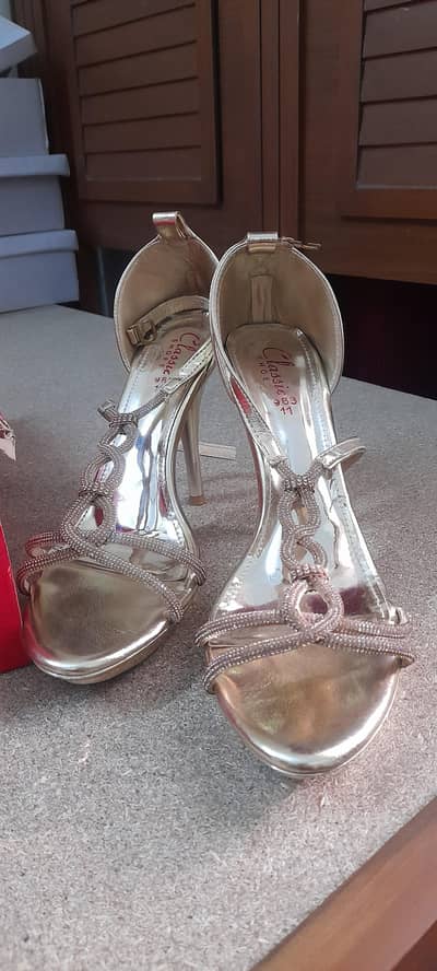 Golden Pencil Heel Size 11 New