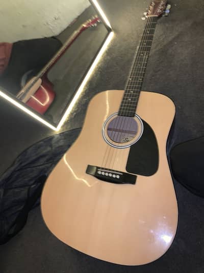 Fender Squier SA-150 Acoustic Guitar + Bag + Accessories - Like New