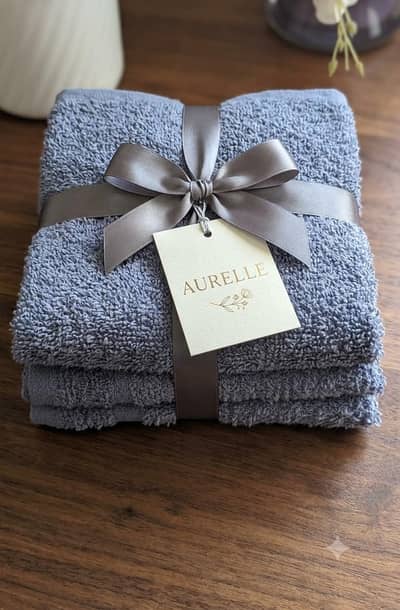 Aurelle Textures Premium Hand Towel Set (Set of 3)