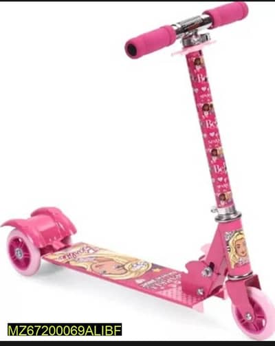 New Baby Girl Scooter Pink Color - 3 Wheels - Foldable