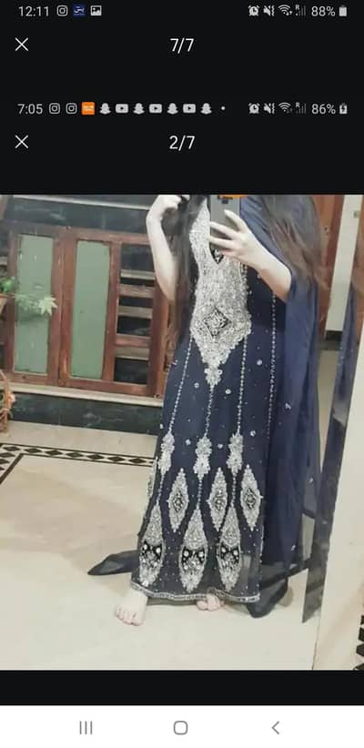 wedding wear occasionl maxi and gown 2 seoarate dresses