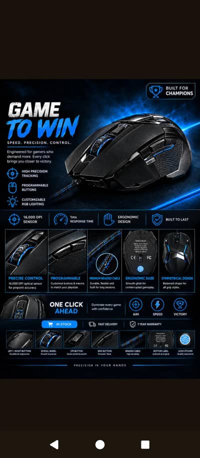 Synex RGB multi button mouse
