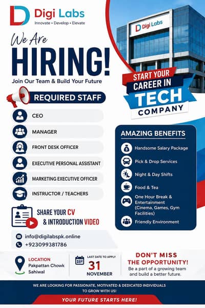 Required staff for office | Hiring staff