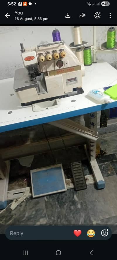over lock and peeko747 machine argent for sale