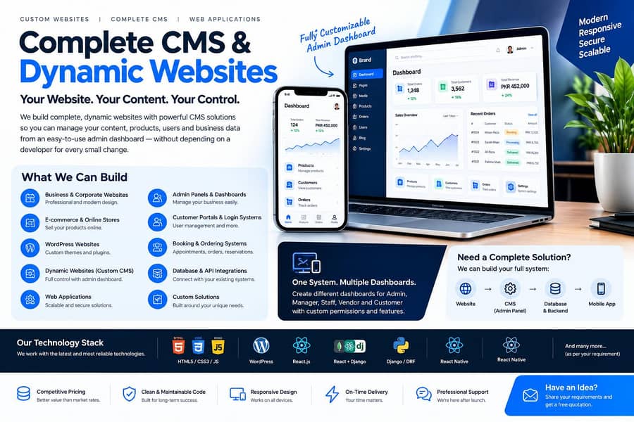 Website & Mobile App Development | Custom CMS | Competitive Pricing 2