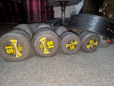 Gym Equipment set | 10kg & 6kh dumbbells + Lever belt
