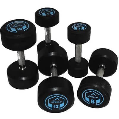 Rubber Premium Dumbbells/Home & Commercial/Rod/Plates/Gym Equipments