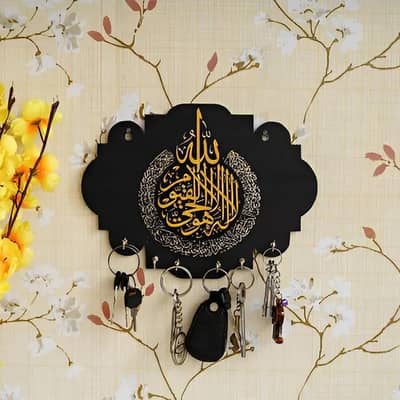 Key Holder Black Gold Wall Mount