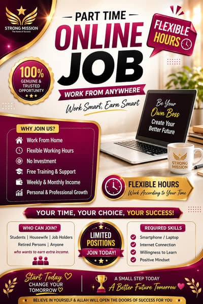 Part time job/flexible hours/no experience required