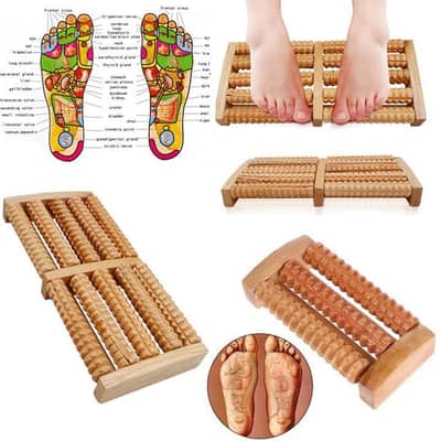 Wooden foot massager for pain relief
