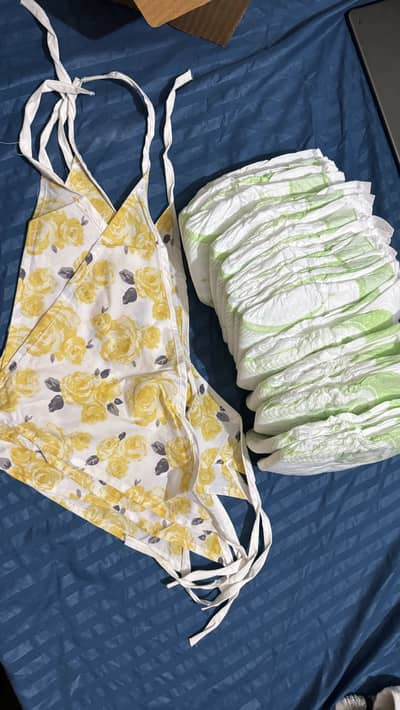 13 diapers and 6 langots for newborn