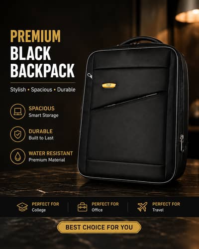  Premium Backpack | Stylish & Durable  Your Everyday Backpack – S