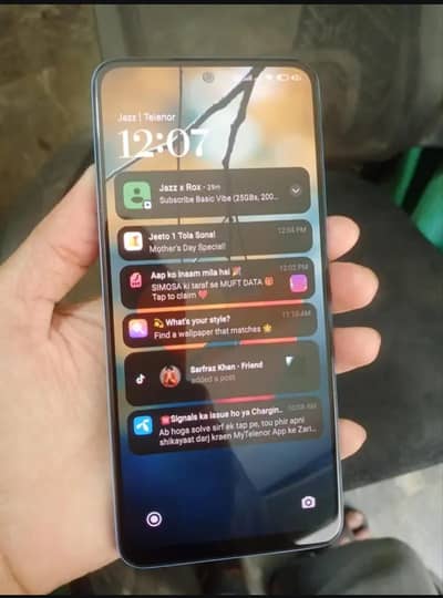 Redmi note 12 8/128 All ok koi msla nai with complete box,