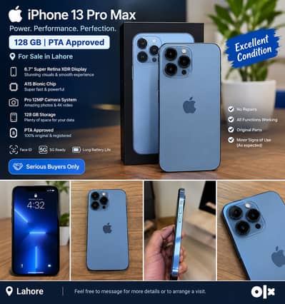 Apple iPhone 13 Pro Max PTA APPROVED
