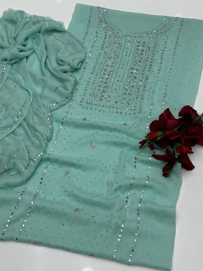 Handmade Mukesh 2 Piece Suit – Heavy Mukesh Work