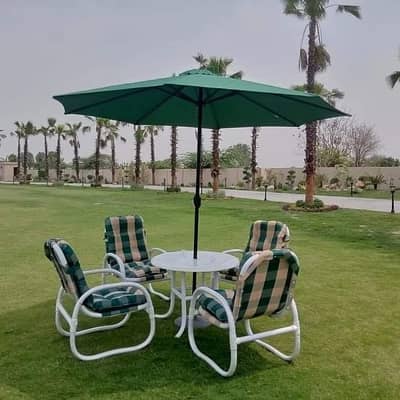 OUTDOOR GARDEN UPVC FURNITURE SOFA SET CHAIRS TABLE UMBRELLA