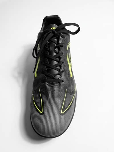 FSS Pro Action Men's Turf Football Shoes – Black & Neon Yellow
