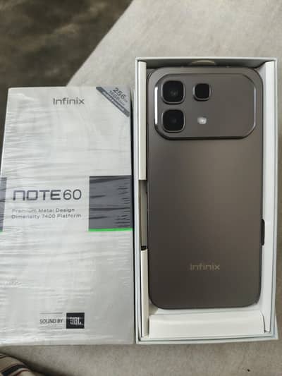 Infinix Note 60 256/8+8gb 8 month's warranty with box charger